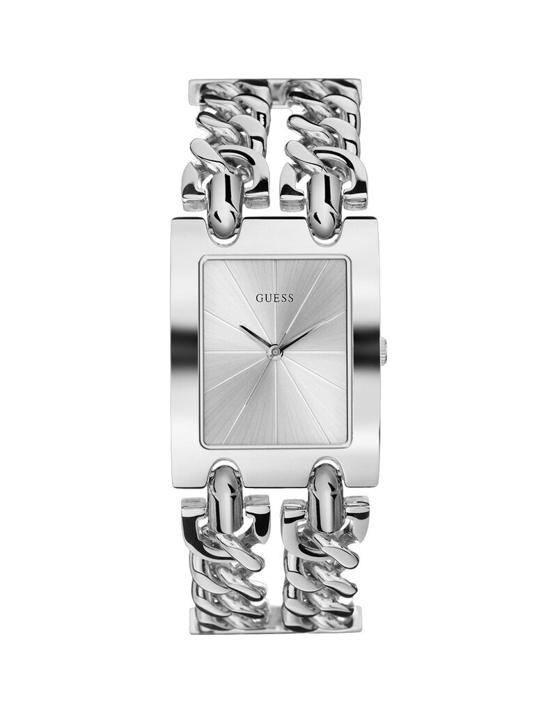 Guess Guess Dames Horloge W1117L1 Staal Quartz met Zilverkleurige Wijzerplaat Vierkant