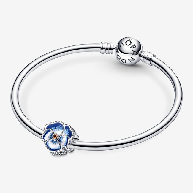 Pandora Pandora Bedel 790777C02 Zilver Blauwe Viool