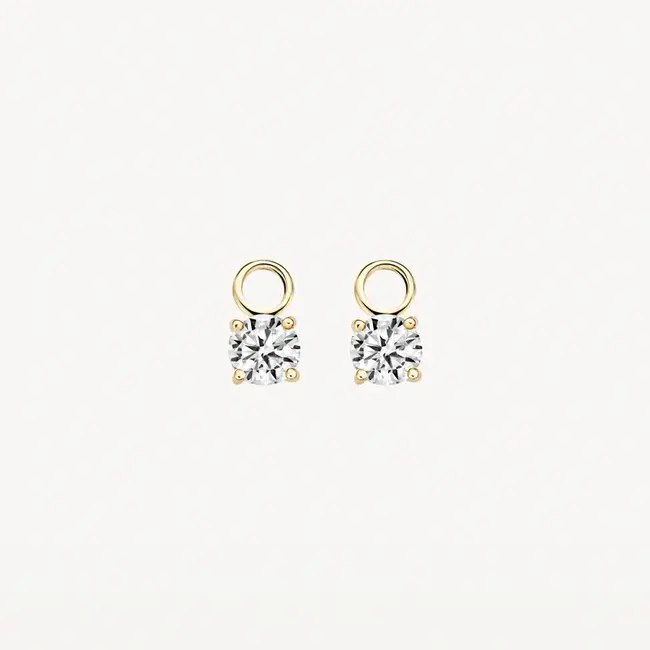 Blush 9045YZI Oorbelbedels 14 krt geelgoud met zirkonia