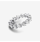 Pandora Pandora 193103C01-54 Heart sterling silver ring with clear cubic zirconia