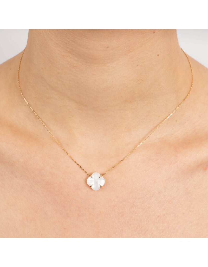 Morganne Bello Morganne Bello Collier 7033YB111 18k Geelgoud met Mother of Pearl Clover 42-45cm