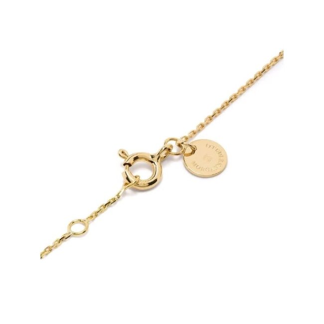 Morganne Bello Morganne Bello Collier 1013YB180 18k Geelgoud Golden Sunstone Clover 43-45cm