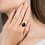 Morganne Bello Morganne Bello Ring 1011YA1B115/56 18k Geelgoud Black Onyx Clover Maat 56