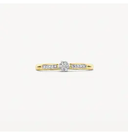 Blush Blush Ring 1625BDI/54 14k Geelgoud 0,12crt G SI Briljant geslepen Diamant Maat 54