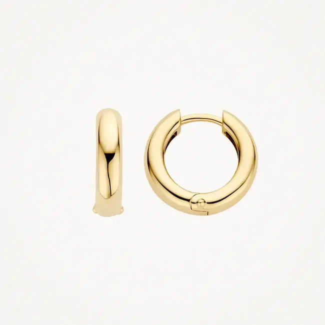 Blush Blush Oorbellen 7316YGO Oorringen 14k Geelgoud Glad 3.4mm x 15.1mm