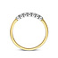 Blinckers Jewellery Huiscollectie THOB Ring 42.08934/17.5 14k Geelgoud met 7-0.21ct HSI2 Briljant geslepen Diamanten Maat 17.5