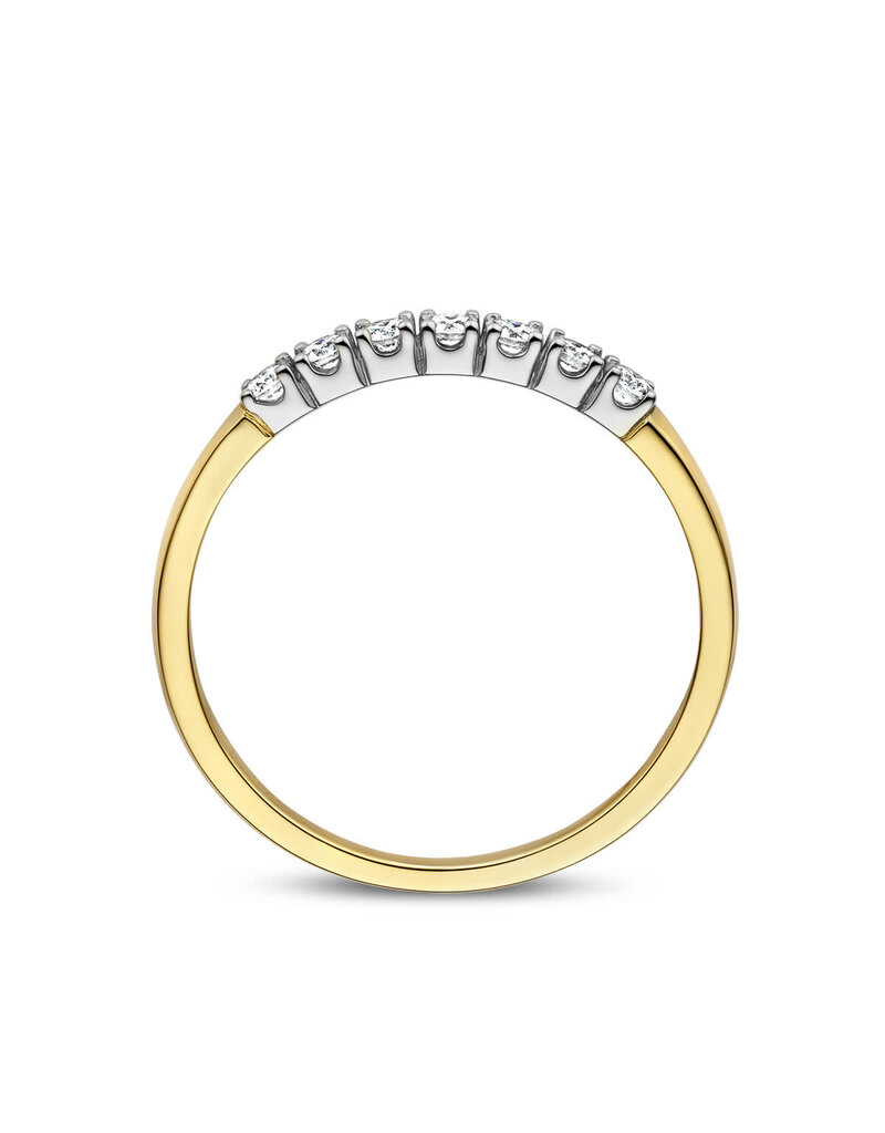Blinckers Jewelry Huiscollectie BJ Ring 42.08934/17.5 14K geelgoud met 7 x 0.03ct H/SI2 kwaliteit briljant geslepen diamanten