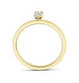 Blinckers Jewelry Huiscollectie BJ Ring 70.00216/17.5 18K geelgoud met 0.15ct TW V/SI kwaliteit ovaal geslepen diamant