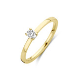 Blinckers Jewelry Huiscollectie BJ Ring 70.00216/17.5 18K geelgoud met 0.15ct TW V/SI kwaliteit ovaal geslepen diamant