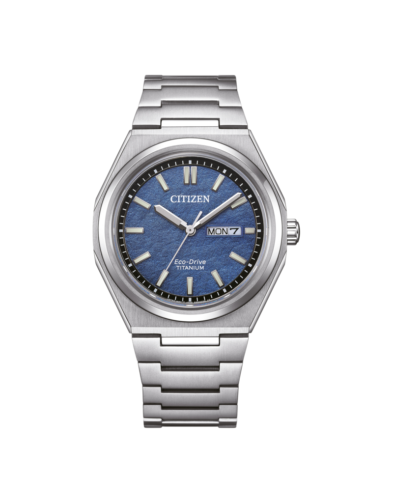 Citizen Citizen Horloge AW0130-85LE Heren staal met blauwe wijzerplaat en saffierglas