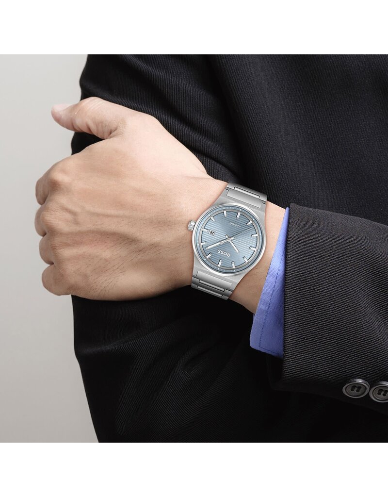 BOSS Hugo Boss horloge HB1514118 Heren automatic staal met blauwe wijzerplaat