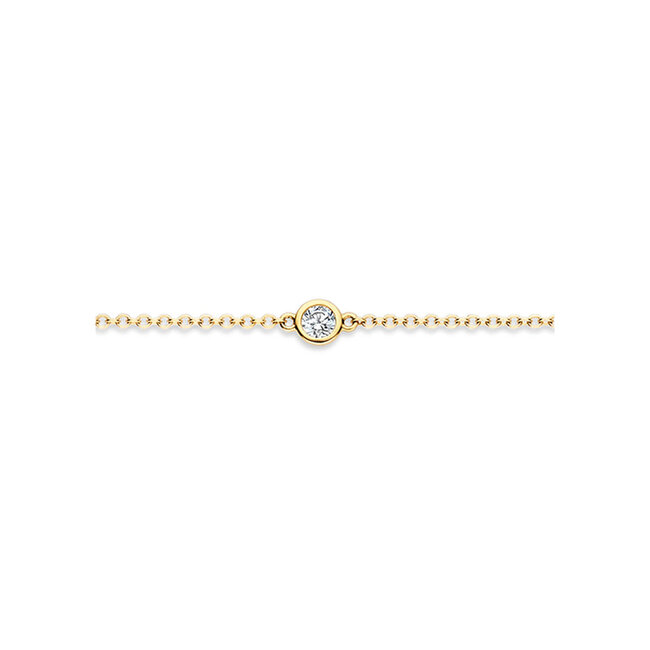 Blush Blush Armband 2237YZI/18.5cm 14k Geelgoud Met Zirkonia 18.5cm
