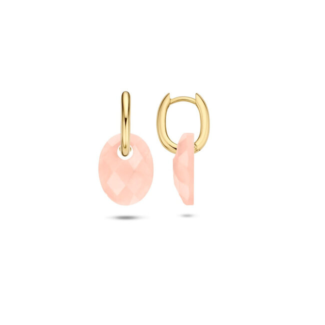 Blush Blush Oorbedels 810PIQO Medium Rose Quartz Ovaal 12mm x 20mm