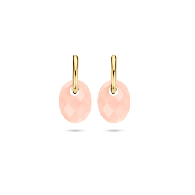 Blush Blush Oorbedels 810PIQO Medium Rose Quartz Ovaal 12mm x 20mm