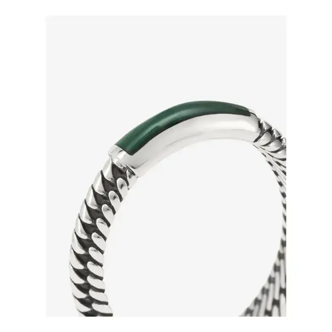 Buddha to Buddha Buddha To Buddha Ring 613MA 19 Ben Mini Natuursteen Zilver met Malagiet maat 19