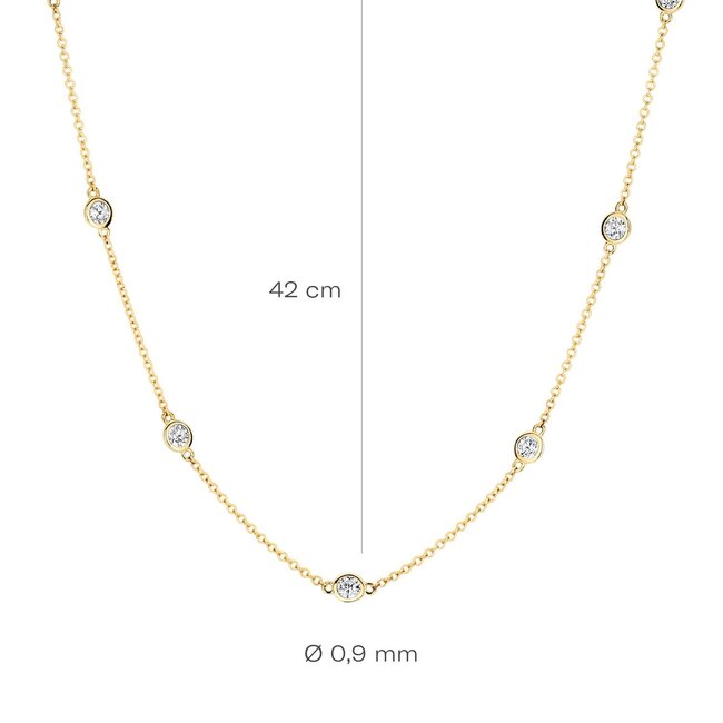 Blush Blush Collier 3172YZI 14k geelgoud met zirkonia's