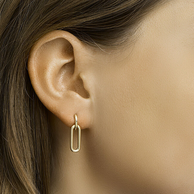 The House Of Blinckers THOB Oorbellen 40.22543 14k Geelgoud Ovaal Schakel 2.2mm 16.5mm