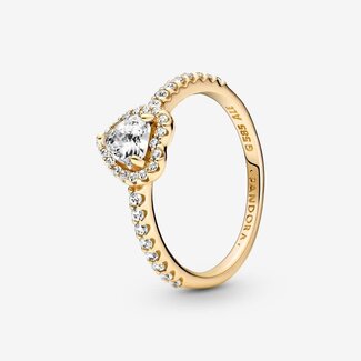 Pandora Pandora Ring 159139C01-54 14k Geelgoud met Zirkonia Hart Geslepen