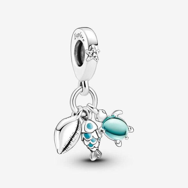 Pandora Pandora Bedel 791697C01  Zilver Tropische met Schildpad, Vis en Schelp
