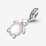 Pandora Pandora Bedel 798939C02 Zilver met Schildpad en Roze Muranoglass