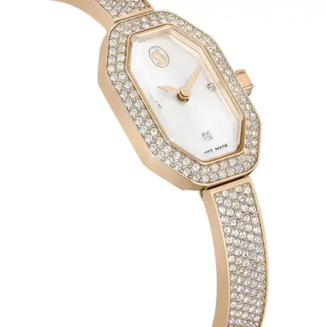 Swarovski Swarovski Horloge 5672992 Dextera Bangle Staal Quartz met Rose Plating 31 x 19mm