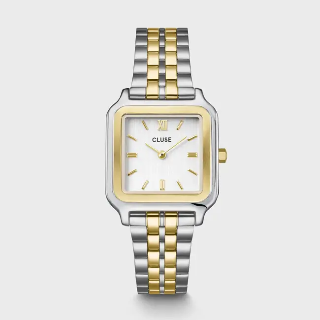 Cluse Cluse Horloge CW11901 Staal Bi-color Quartz Vierkant