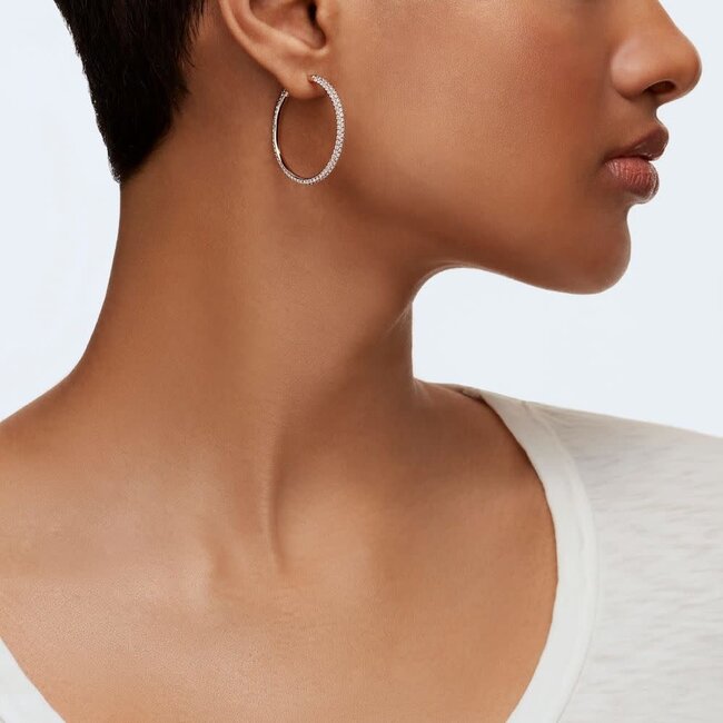 Swarovski Swarovski Oorbellen  5383938 Stone Hoops Silk met Rose Plating