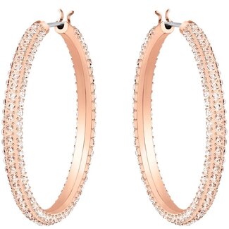 Swarovski Swarovski Oorbellen  5383938 Stone Hoops Silk met Rose Plating