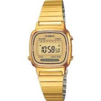 Casio G-Shock Casio Vintage Horloge LA670WEGA-9EF Staal met Geelgouden Plating Digitaal 23mm