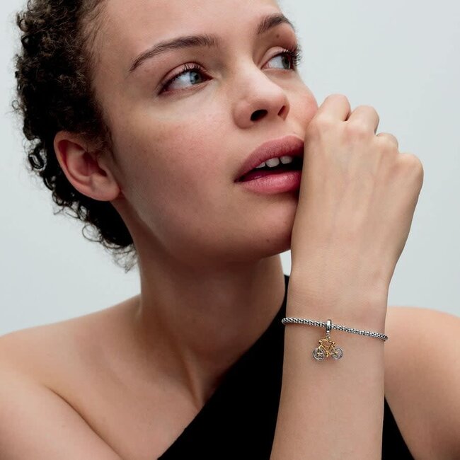 Pandora Pandora Bedel 763354C01 Zilver 14k Geelgoud Plating Fiets