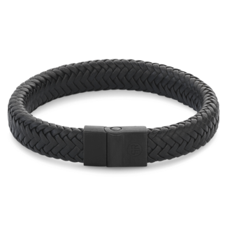 Rebel & Rose Rebel & Rose Armband RR-M0020-B-L Full metal herringbone zwart Maat L