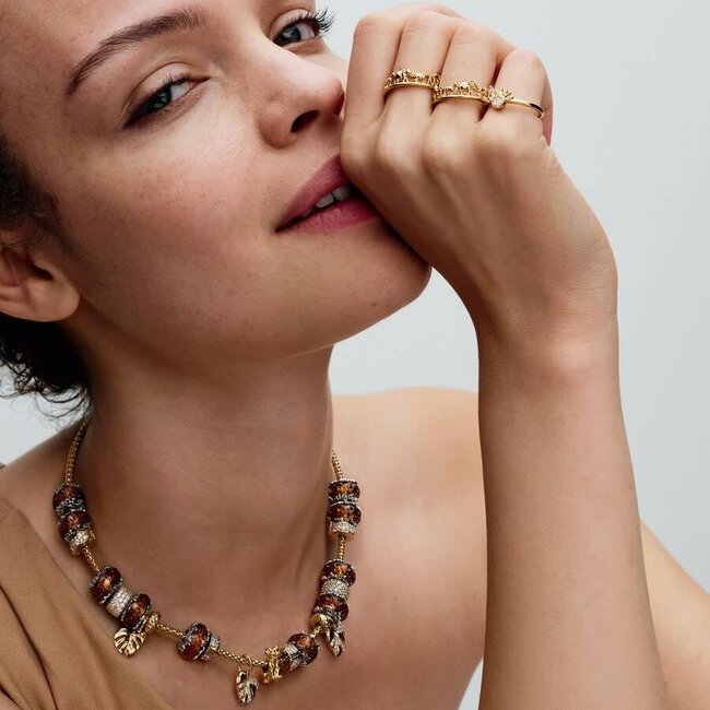 Pandora Pandora Bedel 763376C01 Zilver 14k Geelgouden Plating Simba Leeuwenkoning