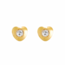 Tiny Tips Tiny Tips Kinder Oorbellen TT-5024  Heart Zirkonia met Geelgouden Plating 4mm