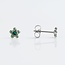 Tiny Tips Tiny Tips Kinder Oorbellen TT-6085VV Allergie Vrij Staal met Bloem Zirkonia Groen