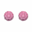 Tiny Tips Tiny Tips Kinder Oorbellen TT-340W Allergie Vrij Staal met Roze Glitter Bolletje