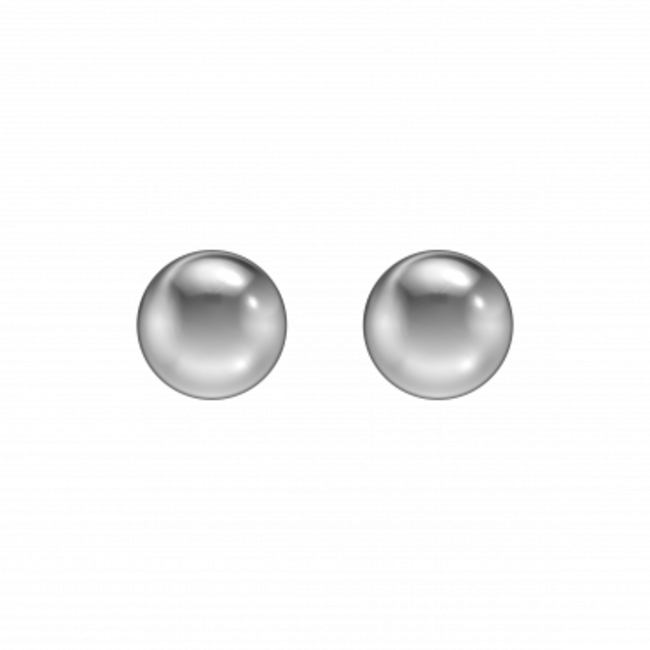 Tiny Tips Tiny Tips Kinder Oorbellen TT-622W Allegrie Vrij Staal Glanzende Bolletjes 4mm
