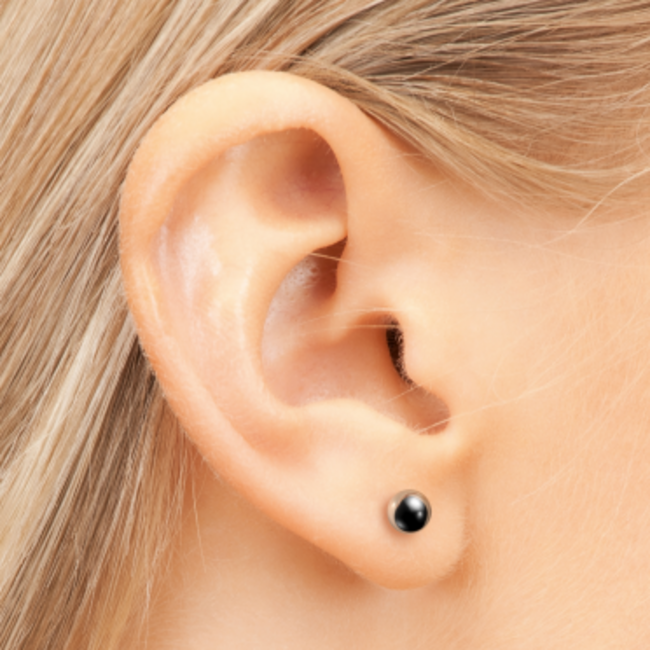 Tiny Tips Tiny Tips Kinder Oorbellen TT-622W Allegrie Vrij Staal Glanzende Bolletjes 4mm