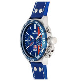 TW Steel TW Steel Heren Horloge CS122 Red Bull Ampull Staal Quartz Swiss Made Chronograaf met Blauw Leren Horlogeband