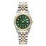 Jacques du Manoir Jacques du Manoir Horloge JWN02301 Inspiration Staal Bi-color met Groene Wijzerplaat 34mm
