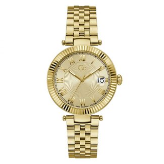 GC GC Horloge Z36002L6MF Staal met Geelgoude Plating Quartz Swiss Made met Romeinse Cijfers