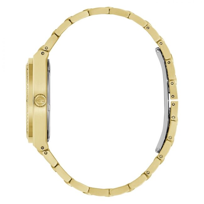 GC GC Horloge Z38002L1MF Staal met Geelgoude Plating Quartz Swiss Made gezet met Swarovski Stenen