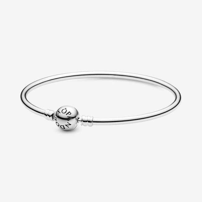 Pandora Pandora Armband 590713-17 Zilver Bangle met Rond Slot Maat 17