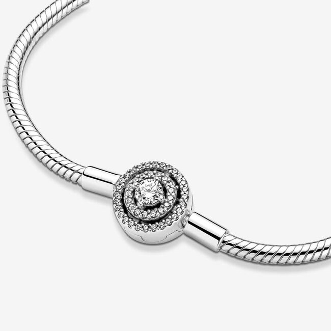 Pandora Pandora Armband 590038C01-18 Zilver met Zirkonia Sluiting Maat 18