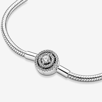 Pandora Pandora Armband 590038C01-17 Zilver met Zirkonia Sluiting Maat 17