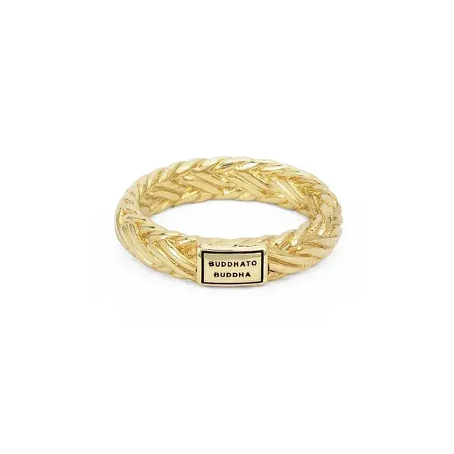 Buddha to Buddha Buddha to Buddha Ring 605GV 18 Katja XS Zilver met Geelgouden Plating Maat 18