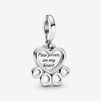 Pandora Pandora Bedel 799360C00 Zilver Hondenpoot en Hart