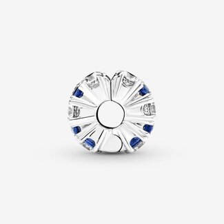 Pandora Pandora Bedel 799171C01 Zilver met Cubic Zirkonia met Blauw Kristal