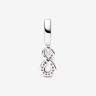 Pandora Pandora Bedel 792766C01 Zilver  Infinity met Roze Kristal