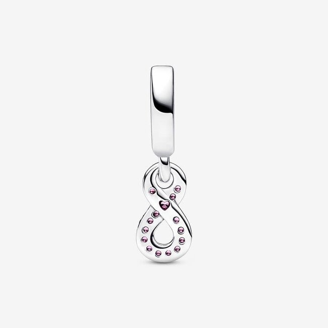 Pandora Pandora Bedel 792766C01 Zilver  Infinity met Roze Kristal