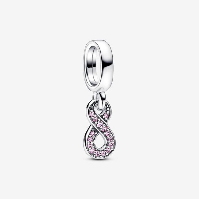Pandora Pandora Bedel 792766C01 Zilver  Infinity met Roze Kristal